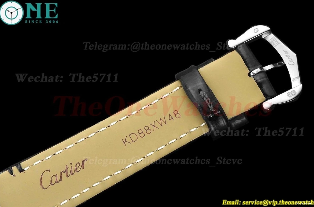 LE Dia Quartz Silver SS 8848F Dial Française Black Tank 21.2mm 0416